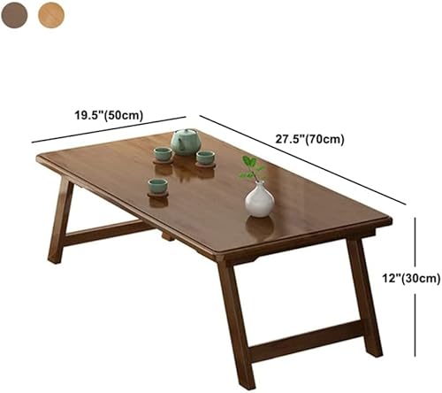 Miniatura 2 de CODOMI Mesa de centro plegable, mesa rectangular de bambú, mesa de centro de estudio, mesa de picnic, mesa de entretenimiento para el hogar, sala de