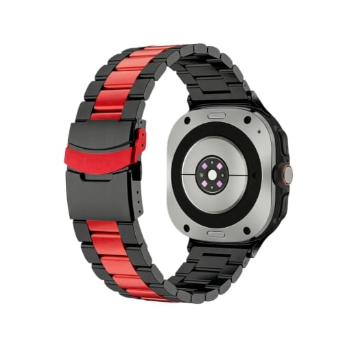 [PLYYQZM] �ɍ��� Sam su ng Galaxy Ultra 47mm 8 40 44MM 8Classic 46mm�������^���u���X���b�g�ɓK�p(Black red,For watch 8 44mm)