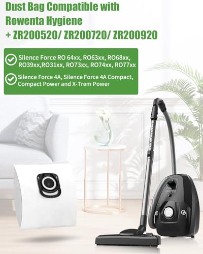 SOBEAU 18 Staubsaugerbeutel für Rowenta Hygiene + ZR200520 ZR200720 ZR200920, Rowenta Silence Force Beutel für Rowenta Compact Power, X-Trem Power und Silence Force (RO64xx, RO63xx, RO68xx, RO39xx)