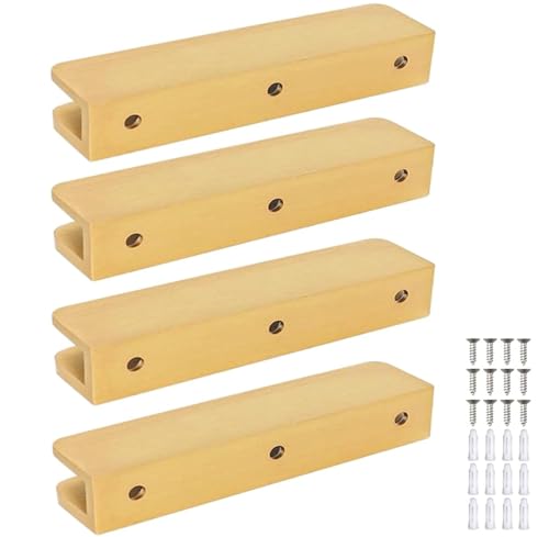 LukLoy Brass Glass Shelf Bracket (Pack of 4)