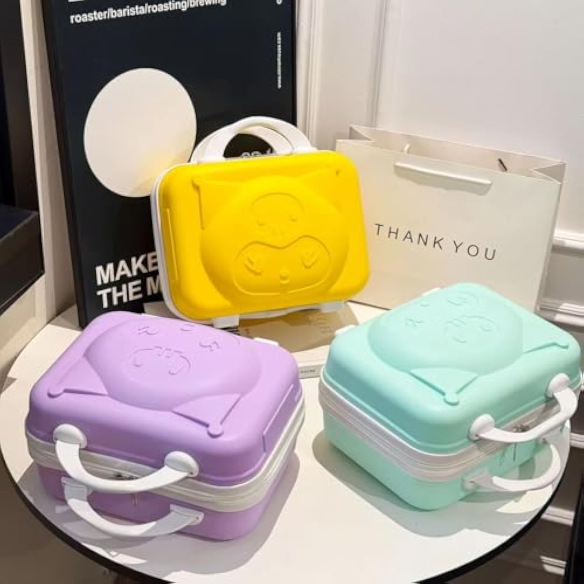 Kawaii Sanrio Portable Mini Suitcase Kuromi Vanity Bag