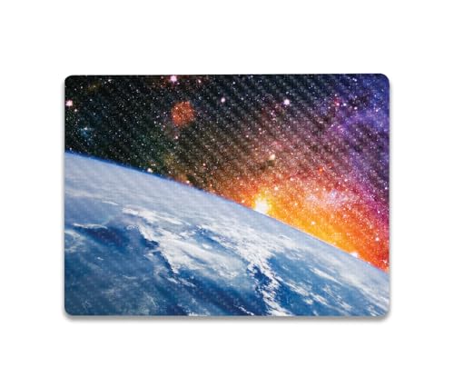Image of MightySkins Carbon Fiber Skin Compatible with Microsoft Surface Laptop Go 3 (2023) Full Wrap Kit - Global Sunrise | Protective Durable Textured Carbon Fiber Finish | Made in The USA