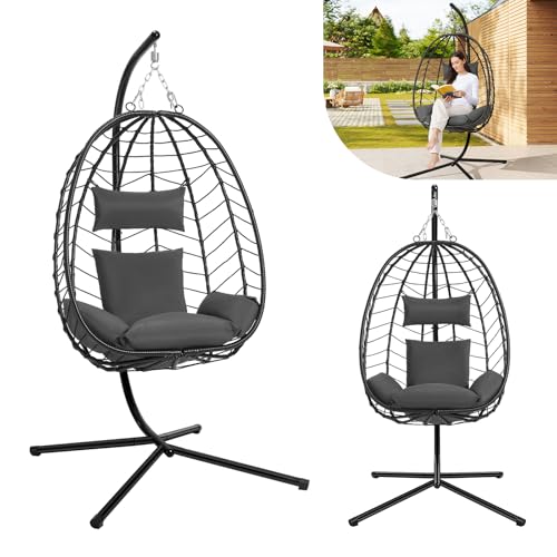 Laneetal Hängesessell mit Gestell Outdoor und Indoor, 150 kg...