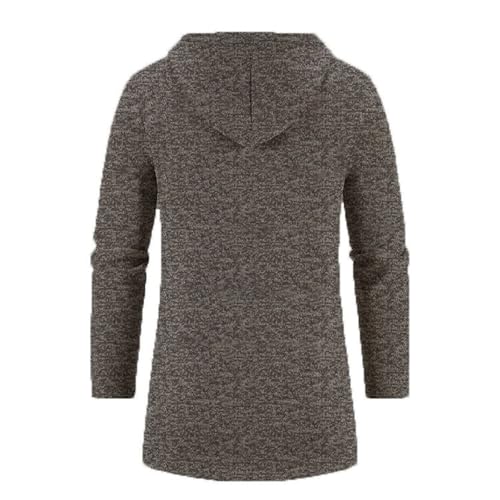 Mens Long Cardigan Hoodies Full Zip Fleece Lined Sweaters Fashion Knitted Regular Fit Hooded Coat wiht Zipper Pocket3