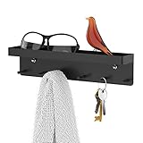 colgador llaves pared amazon  Colgador Llaves de Pared, WISHDREAM Ganchos de Metal para Cocina, Colgador de Llaves Adhesivo con 6 Ganchos, Key Ganchos para Llaves con Estante para Puerta, Cocina, Baño (Negro)