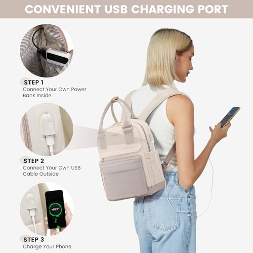 Image of LOVEVOOK Mini Backpack for Women Stylish Waterproof Backpack Purse with USB Port, Cute Daypack for College Travel Party