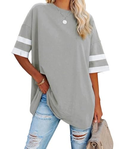 T-shirt femme gris clair anti-transpiration coupe ample taille 2L Cicy Bell