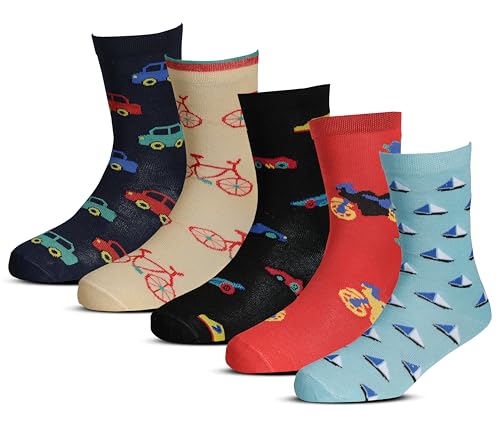Image of RC. ROYAL CLASS Boys and Girls Cotton Multicolored Socks(Pack of 5 Pairs)