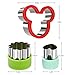 Stainless Steel Sandwiches Cutter set, Mickey Mouse & Dinosaur & Heart & Star Shapes Sandwich Cutters Cookie Cutters Vegetable cutters-Food Grade Cookie Cutter Mold for Kids Suitable for Cakes Sandwic