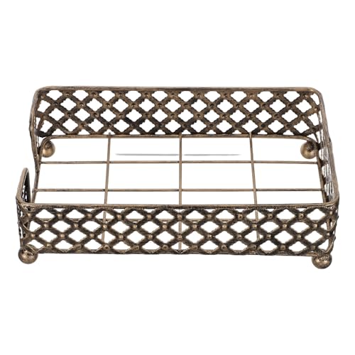 Dispensador de papel rectangular vintage Amosfun de hierro para baño 2
