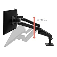 Ergotron Lx Pro Series 45-686-292 Supporti A Parete Per Tv 68,6 Cm [27] Scrivania Nero (dual Monitor Arm - For Screens Sized Up To 27 - Weight Capaci – Ansicht 6