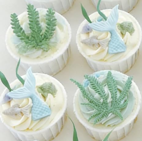 8 PCS Marine Theme Fondant Silicone Mold Seashell Seaweed Sea Fish Coral Conch Sea Turtle Shape DIY Baking Molds for Cake Cookie Chocolate Candy Decoration Crafts Polymer Clay by RHLOVY - Used condition - Image 9