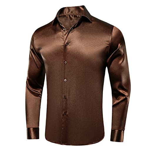 Chemise en soie fuchsia CY-1508, élégance luxe et coupe ajustée pour hommes raffinés