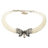 brautautoschmuck schleifen Wunderschöner traditioneller Dirndlschmuck aus Perlen, Perlenkette von Hand gefertigt, Kropfkette hat angenehmes Tragegefühl