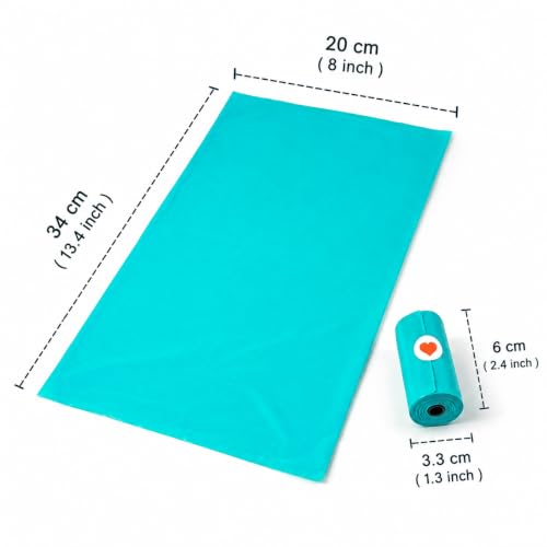 Image of Dog Poop Bags, Thick Leak-Proof Unscented, 16 Rolls, 320 Bags