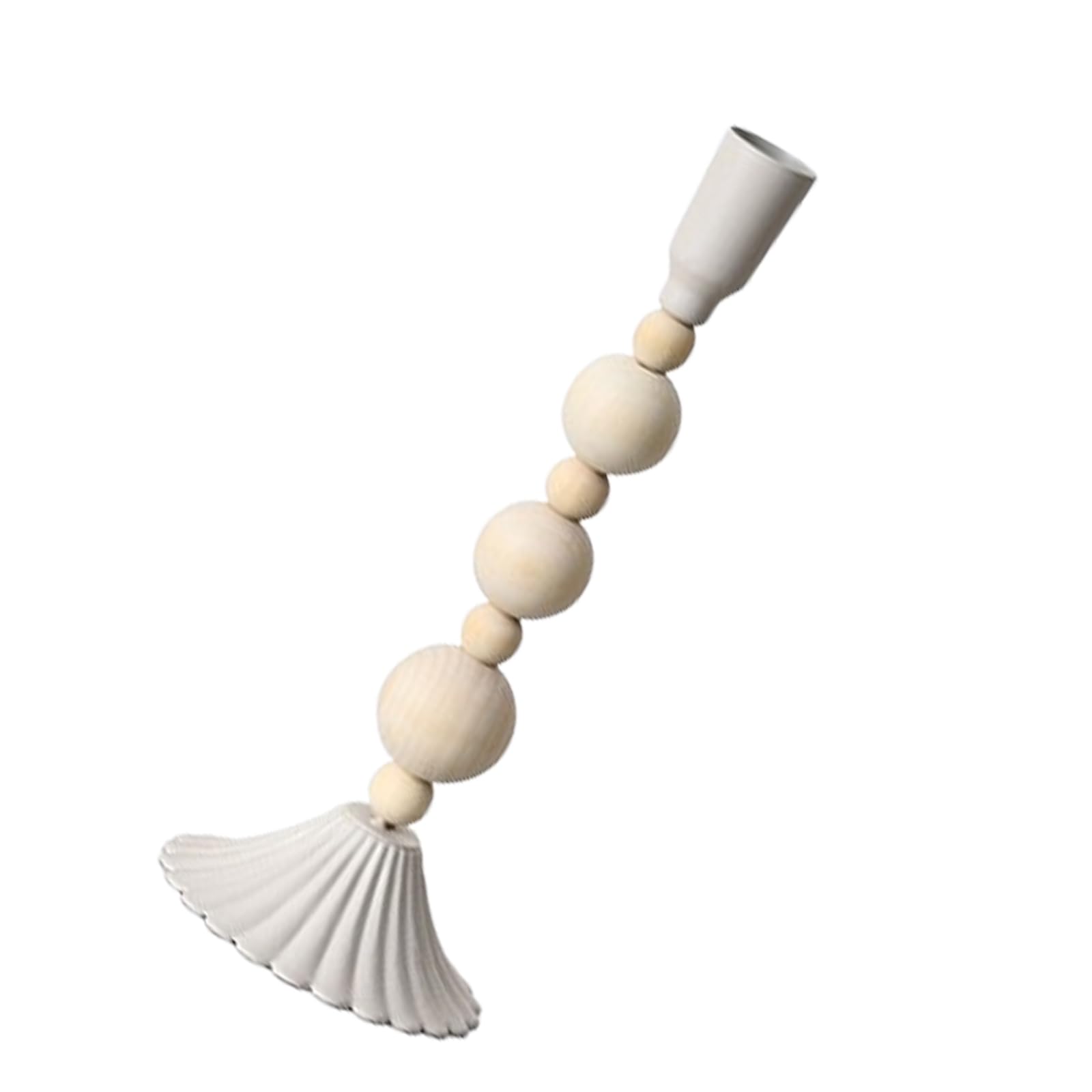 Tsophreniq Decorative Wooden Beads Holder for Taper Modern Designs Metal Candlestick for Various Occasion and Setting Taper Stand