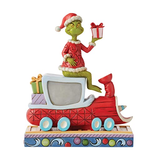 Enesco Jim Shore Grinch On Train Figurine Figurine, Multicolor,red, 8.1 Inches