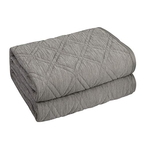 Levana ひんやり敷パッド ひんやりベットパッド 涼感敷パッド 接触冷感 ひんやり寝具 冷感マット シーツ冷感 抜群な吸水性と通気性 速乾 抗菌防臭防ダニ 丸洗いOK (グレー, シングル100*200cm)