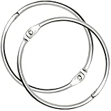 OWLKELA 2 Inch 30 Pack Loose Leaf Binder Rings, Keychain Key Ring with Metal Nickel Plated for Index Cards, Ideal for School, Home, or Office