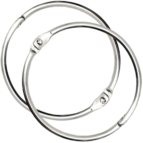 Image of OWLKELA 30 Pcs Binder Rings, 2 Inch, Silver | Metal Nickel Plated, Loose Leaf Binder Rings, Ideal for School, Home and Office