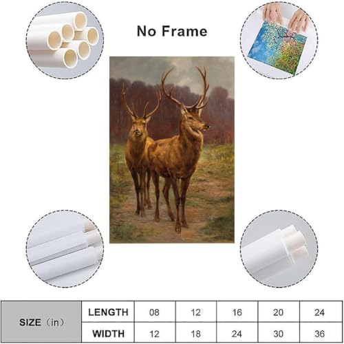 Décoration murale cerf Rosa Bonheur affiche faune sauvage 50x75cm - 3