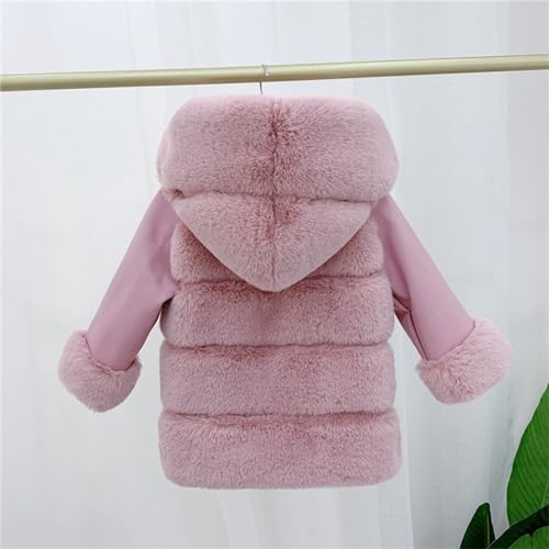 Girls Faux 𝐅𝘂𝗿 Wool Outerwear Toddler Wedding 𝐏𝐚𝗿𝐭𝐲 Dress Coat Winter Long Sleeve Warm Snow (A, 6-7 Years)2