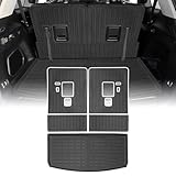 ZQULOYO Cargo Liners Backrest Mat for Jeep Grand Cherokee L Accessories 2021-2025 with Hook&Loop Rear Trunk Mat Rear Seat Back Cover Protector All Weather Anti-Slip Split Dog Liner 5 PCS