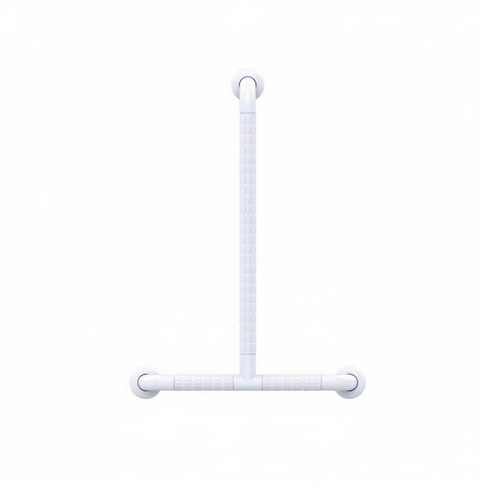 perfeclan Barra de Apoyo para Baño Barra de Agarre Pasamanos Soporte Resistente Hasta 120 Kg con Diseño Triangular Adecuada para Ducha y Junto al Inodoro, Blanco
