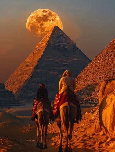 Diamond Painting Lune Pyramide Kit Complet Adulte 40x50cm