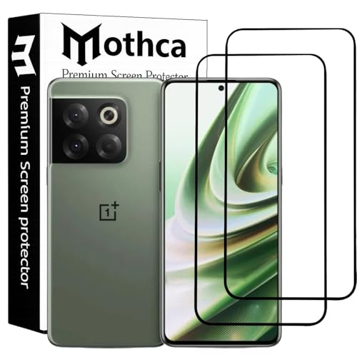 Image of Mothca Military-Grade Tempered Glass Screen Protector Compatible for OnePlus 10R / OnePlus 10T 5G with Edge to Edge Coverage - Case Friendly, Anti-Scratch & Bubble-Free Installation Kit (Pack of 2)