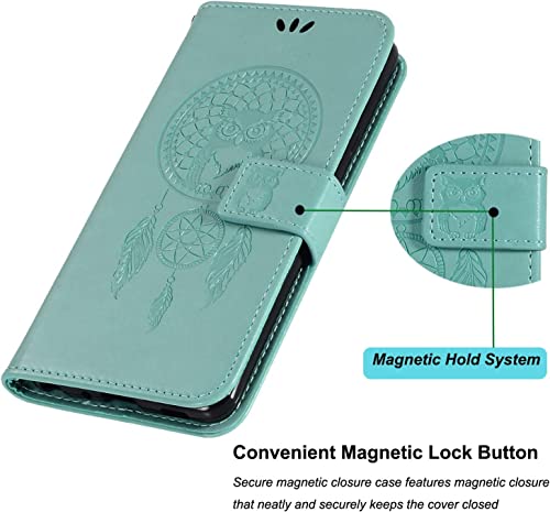 Sidande Case For Huawei Y5 2018/Y5 Prime 2018/Honor 7S Wallet Case With Card Holder, [Wrist Strap] Owl Premium Pu Leather Flip Phone Case Cover For Huawei Y5 2018 (Green) #TOP5