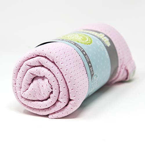 Image of Woombie AirWrap Organic Swaddle - Old Fashioned Receiving Blankets for Babies - Lightweight, Vented Design, Tie-dye Pink, 44 inch x 44 inch