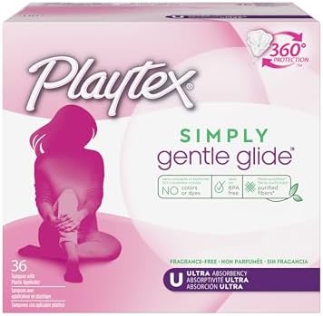Playtex Gentle Glide Tampons with Triple Layer Protection, Ultra , Unscented - 36 Count