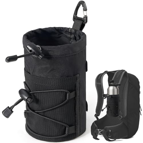 Neverwhy Water Bottle Holder Pouch Bag, Molle Water Bottle Holder for Backpack with Hook Buckle Fits