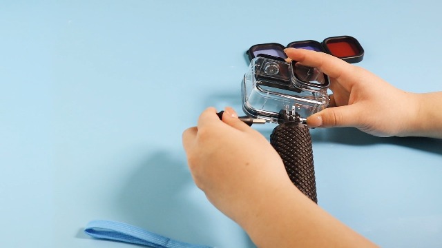 Custodia Impermeabile Per GoPro Hero 13-9 - Set 26 Pezzi Con Filtri E Maniglia Galleggiante Per Immersioni - Foto 9