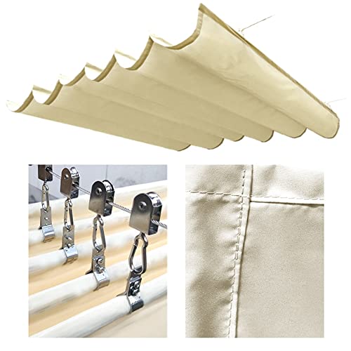 Voile rétractable contre la chaleur du soleil pour ombrager un long balcon