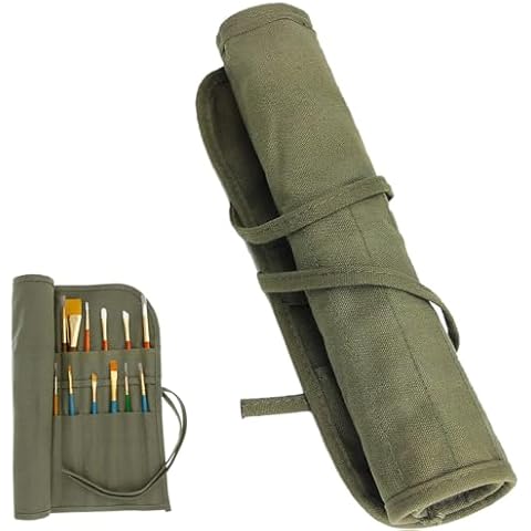 22 Slots Canvas Paint Brush Holder Cover