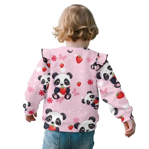Girls Winter Clothes Cute Animal Long Sleeve Shirts for Girls Ruffled Crewneck Sweatshirts Toddler Girl4