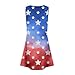 July 4th Dresses Sleeveless Casual Maternity Fashion Lounge Graphic Festival Dressy 4th of July Outfits Vestidos De Verano para Mujer 2025 Blue