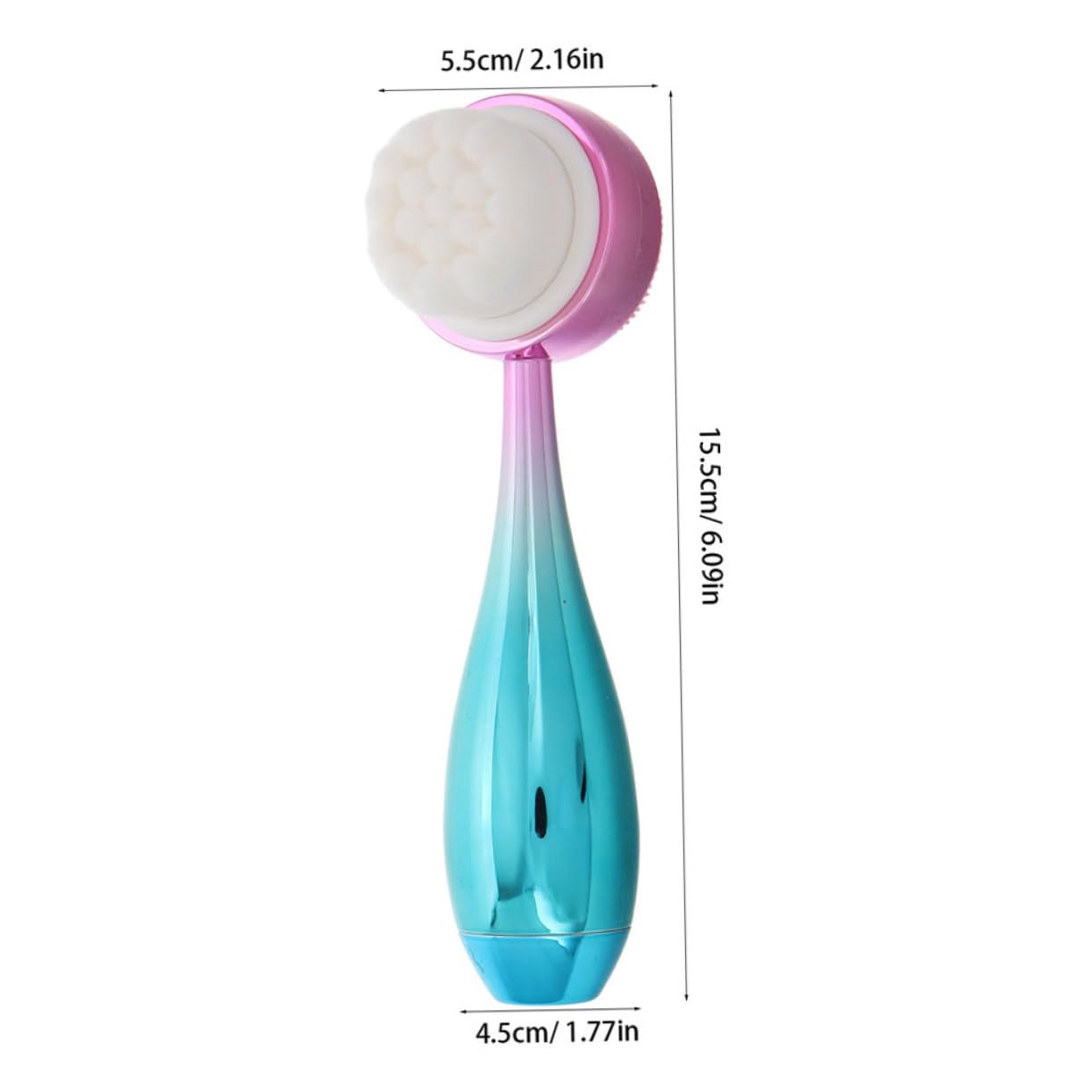 HAPINARY Silicone Facial Brush for Dry Skin Dual-Sided Face Scrubber Deep Cleaning