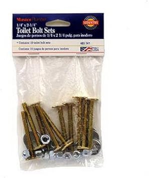 Master Plumber 403741 MP Brass Toilet Bolt, 10-Pack