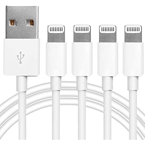 4Pack [Apple MFi Certified] Charger Lightning to USB Charging Cable Cord Compatible iPhone 14/13/12/11 Pro/11/XS MAX/XR/8/7/6s Plus,iPad Pro/Air/Mini,iPod Touch Cover
