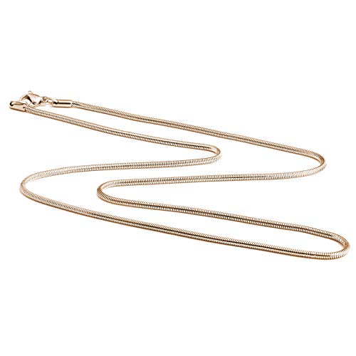 König Design Snake Chain 0,9mm Men Women Stainless Steel Chain Necklace Gold 40 cm Long