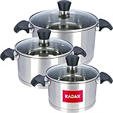 🍲DIE AUS HOCHQUALITATIVEM EDELSTAHL ANGEFERTIGTEN TÖPFE SORGEN FÜR IHREN KOMFORT. Dank ihrer hochqualitativen Funktionalität und Robustheit haben sie eine lange Lebensdauer. Durch den mehrschichtigen Boden verteilt sich die Wärme gleichmäßig und schnell. Der Temperaturverlust ist langsamer, was zum besseren Geschmack der Speisen beiträgt. Die Töpfe sind energiesparend, was sich auf Ihre Stromrechnungen positiv auswirken wird!