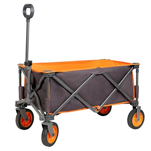 PORTAL Collapsible Folding Wagon, Push Pull...