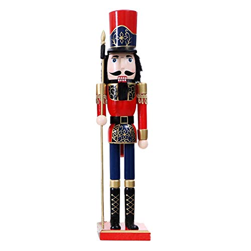 Fiaoen Soldato schiaccianoci 60CM, Grande Bambola Stampo snutcracker Christma, Principe schiaccianoci, Decorazioni Natalizie Fatte a Mano in Legno schiaccianoci Classic Special