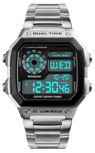 Montre pour homme lisible et étanche en acier pour ne plus s'en faire