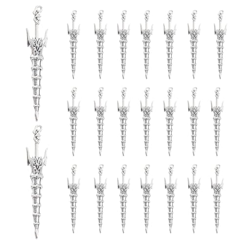 Heiolox 50 PCS Wholesale Bulk Lots Zinc Alloy Jewelry Charms Pendants DIY for Necklace Bracelet Jewelry Making and Crafting