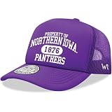 University of Northern Iowa Panthers UNI NCAA Trucker Mesh Snapback Cap Hat Purple