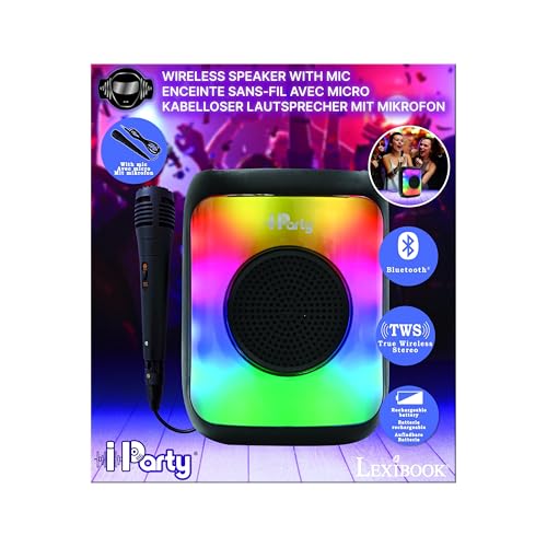 Petite Enceinte Bluetooth® lumineuse effet flammes multicolores avec micro - vue 5